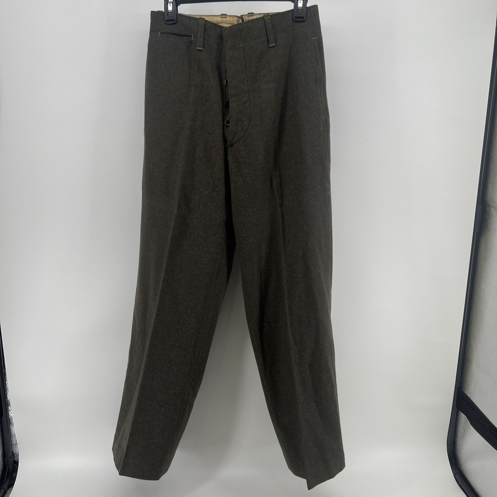 Original 1944 WW2 U.S. Marine Corps Forest Green Wool Uniform Trousers